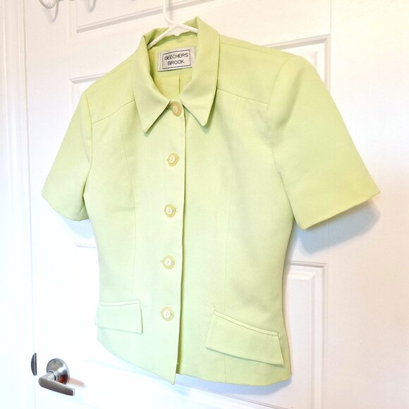 Vintage Apple green summer shorts sleeve jacket - Picture 4 of 12